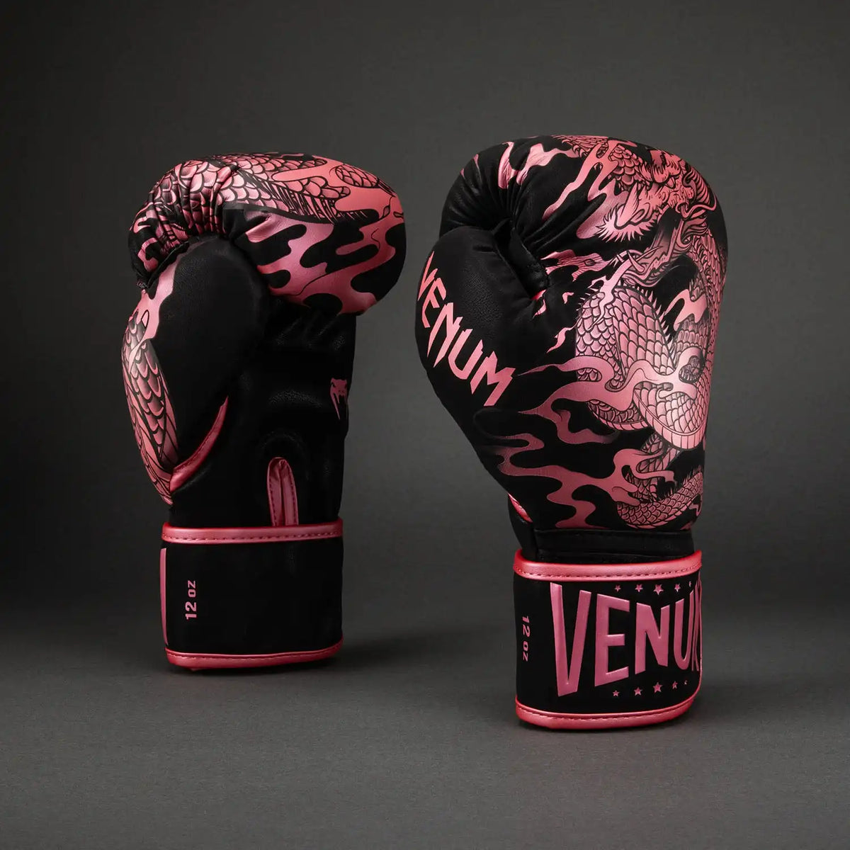 Dragon's Flight Boxing Gloves Black/Metallic Pink
