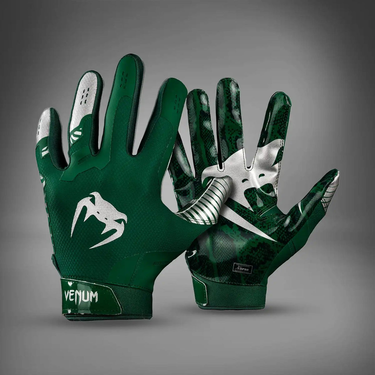 Venum Elite Football Gloves - Forest Green/Silver