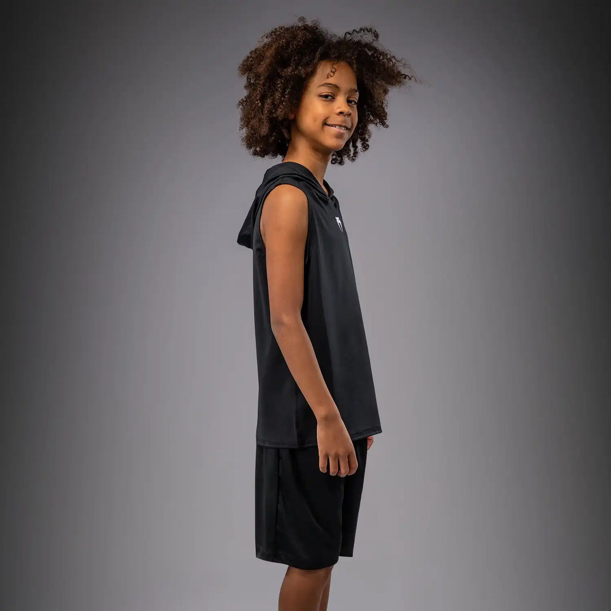 Venum Elite Kids Personalized Sleeveless Dry-Tech Hoodie - Black