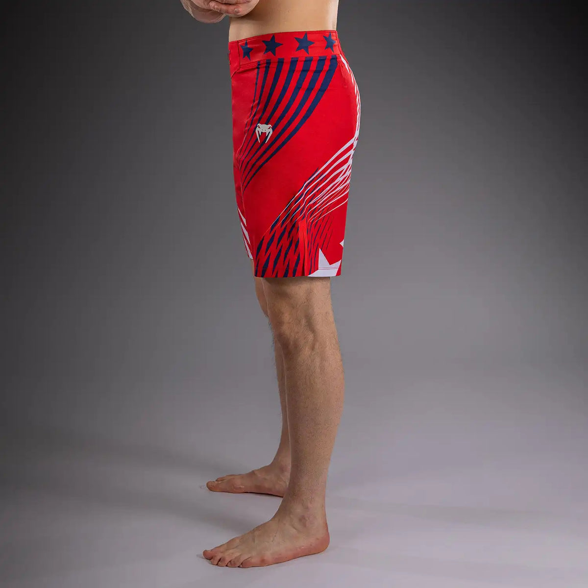 Men's Official UFC Freedom 250 by Venum Red Authentic Fight Night Long Fit Fight Short