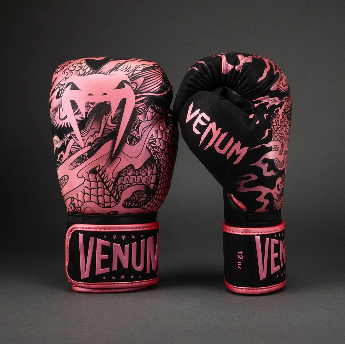 Dragon's Flight Boxing Gloves Black/Metallic Pink