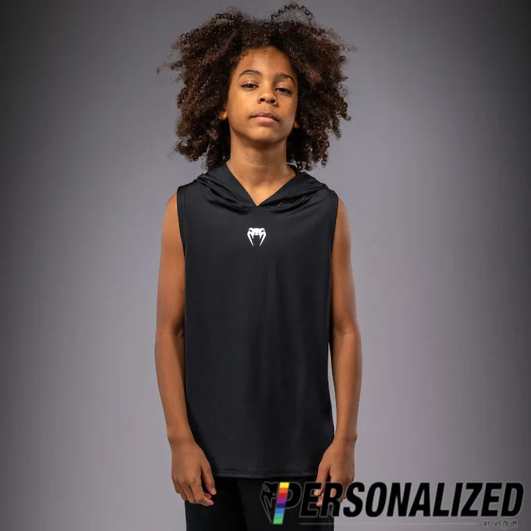 Venum Elite Kids Personalized Sleeveless Dry-Tech Hoodie - Black