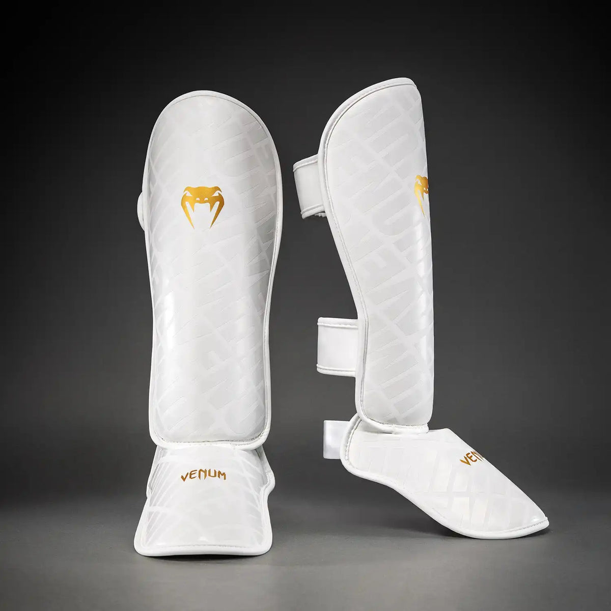 Venum Contender 1.5 XT 3D Shin Guards - White/Gold