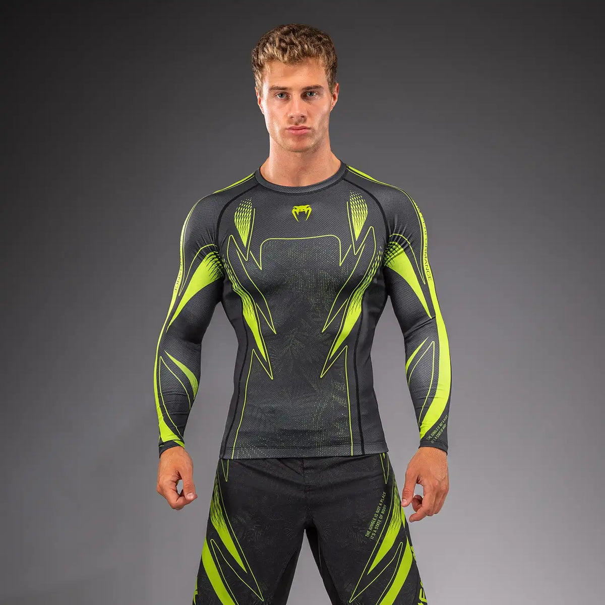 Venum Amazonia Reborn Long Sleeve Rashguard - Black/Green