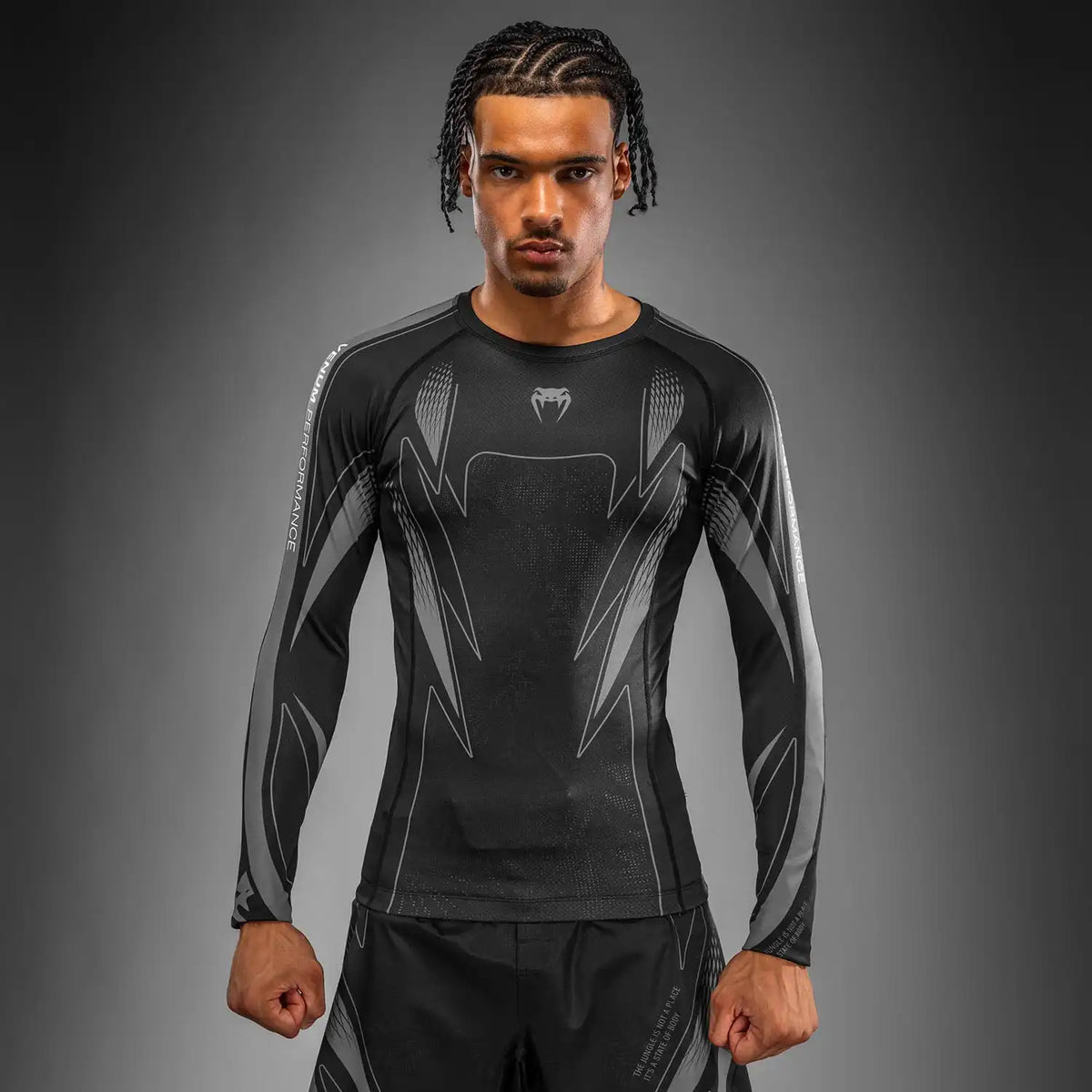 Venum Amazonia Reborn Long Sleeve Rashguard - Black/Grey