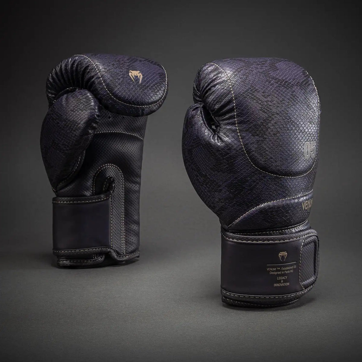 Venum Impact Evo Scales Boxing Gloves - Dark Purple