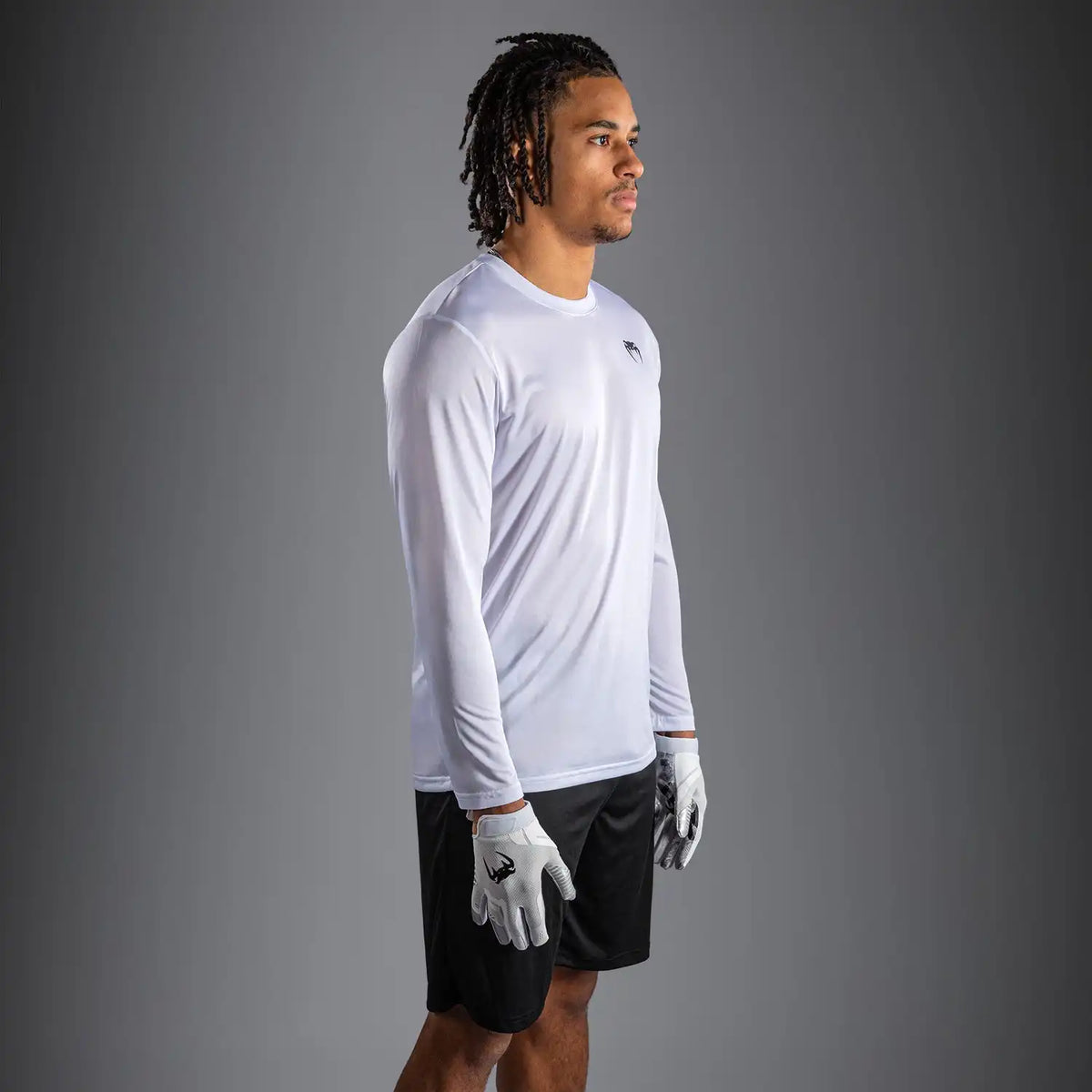 Venum Lineup Personalized Performance Long Sleeve T-Shirt - White/Black