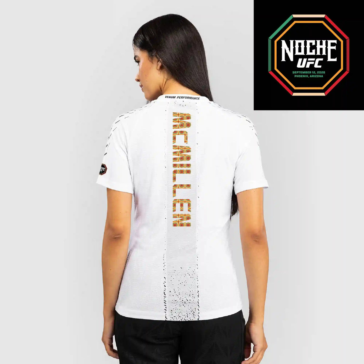 Women's UFC Zenith by Venum White Authentic Noche UFC Fight Night Walkout Jersey - McMillen