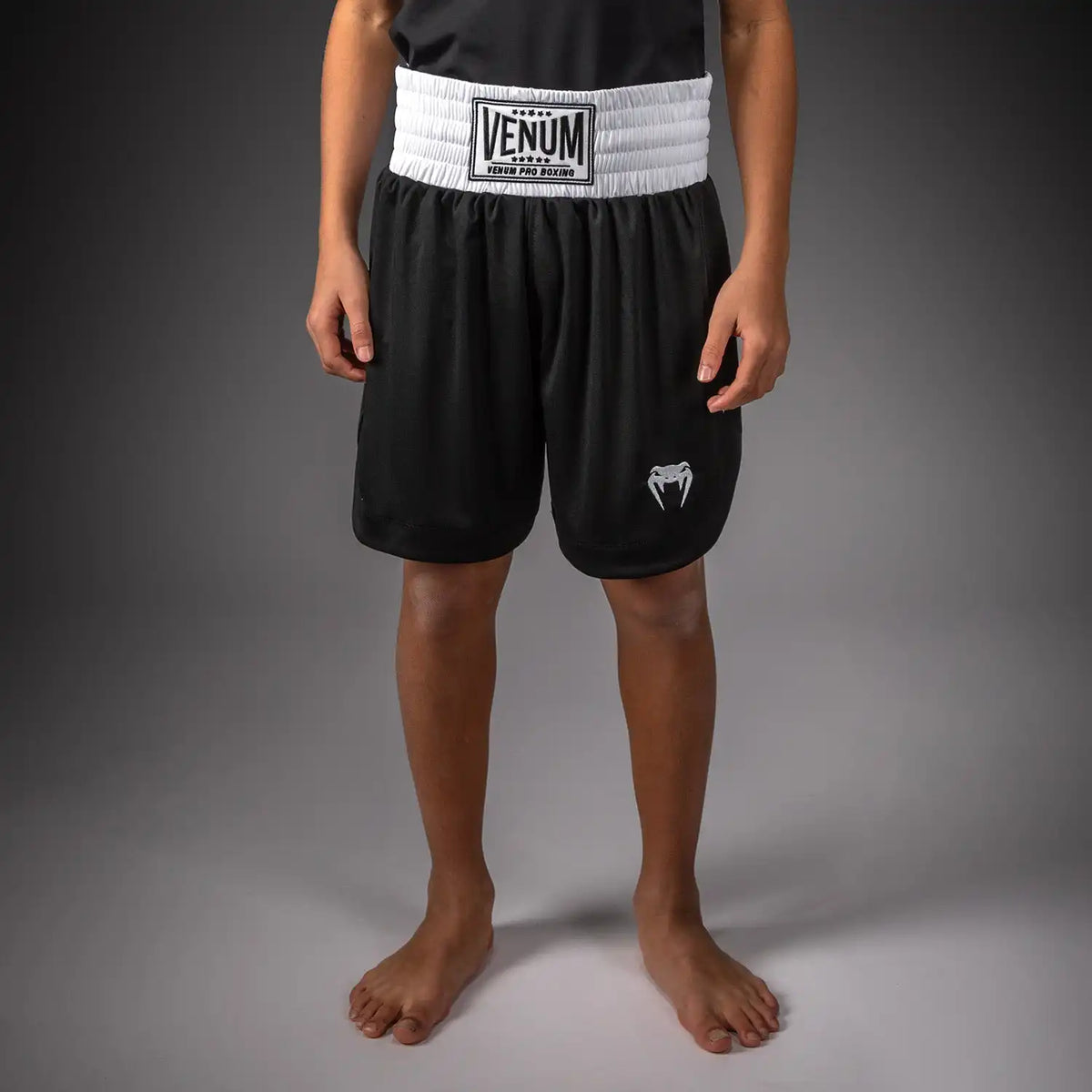 Venum Classic Youth Boxing Shorts - Black/White