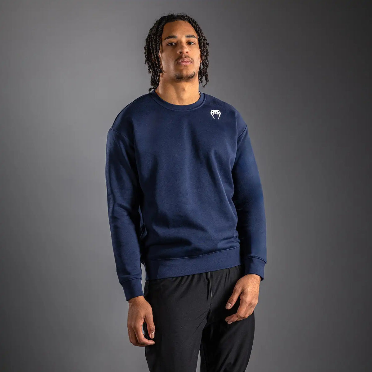 Venum Lineup Fleece Crew Navy - Blue/White