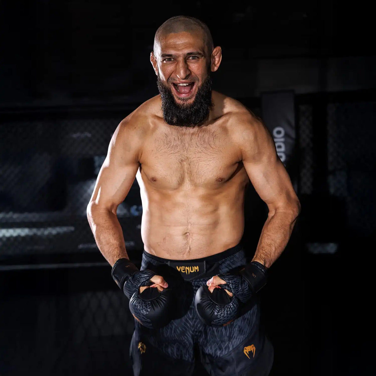 Venum x Chimaev Fightshorts - Black/Grey