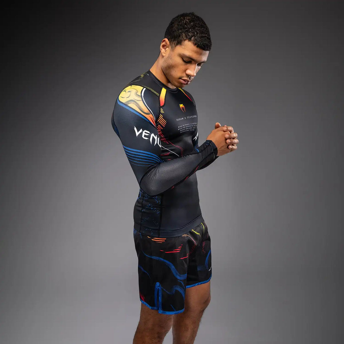 Venum x TEKKEN 8 Long Sleeve Rashguard - Yoshimitsu - Black/Orange