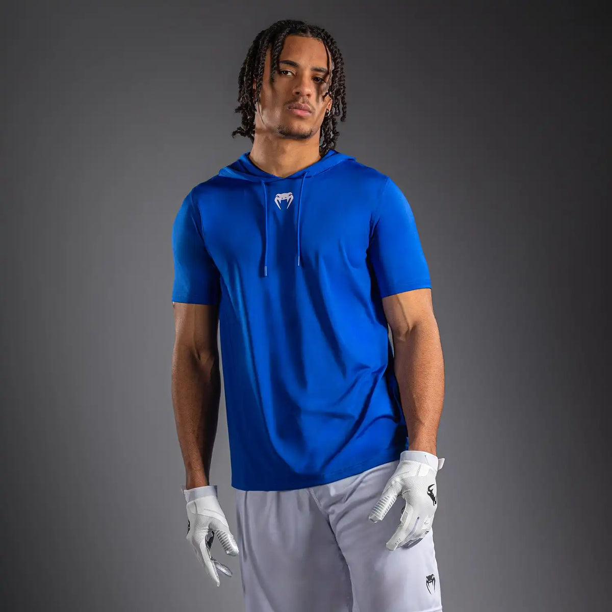 Venum Elite Personalized Short Sleeve Dry-Tech Hoodie - Royal Blue