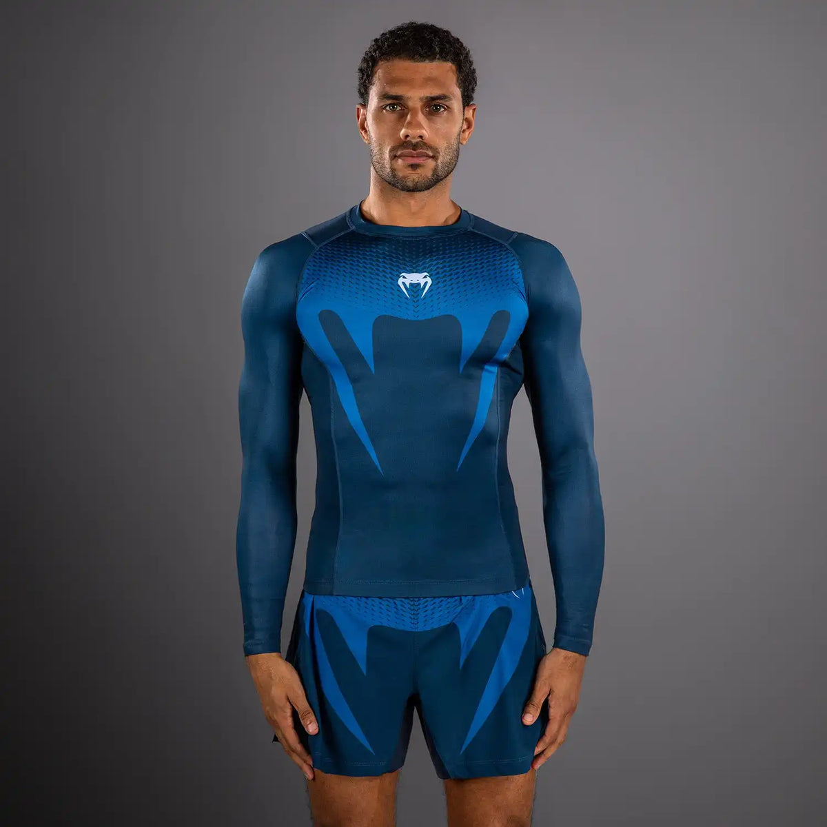 Venum No Gi Long Sleeve Rashguards - Indigo