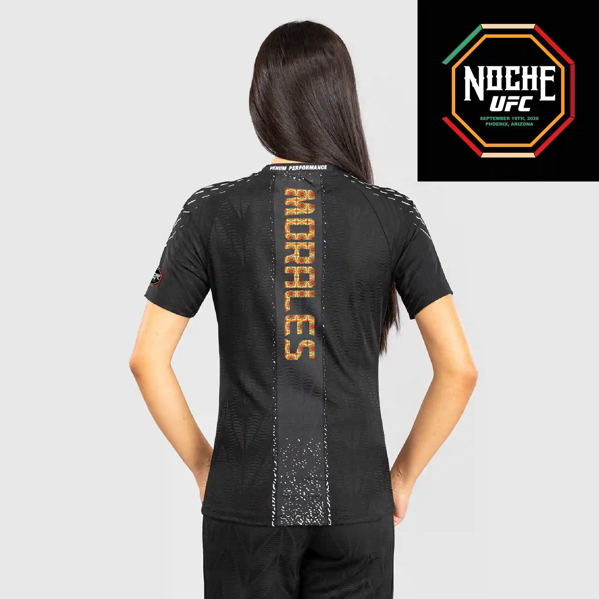 Women's UFC Zenith by Venum Black Authentic Noche UFC Fight Night Walkout Jersey - Joseph Morales