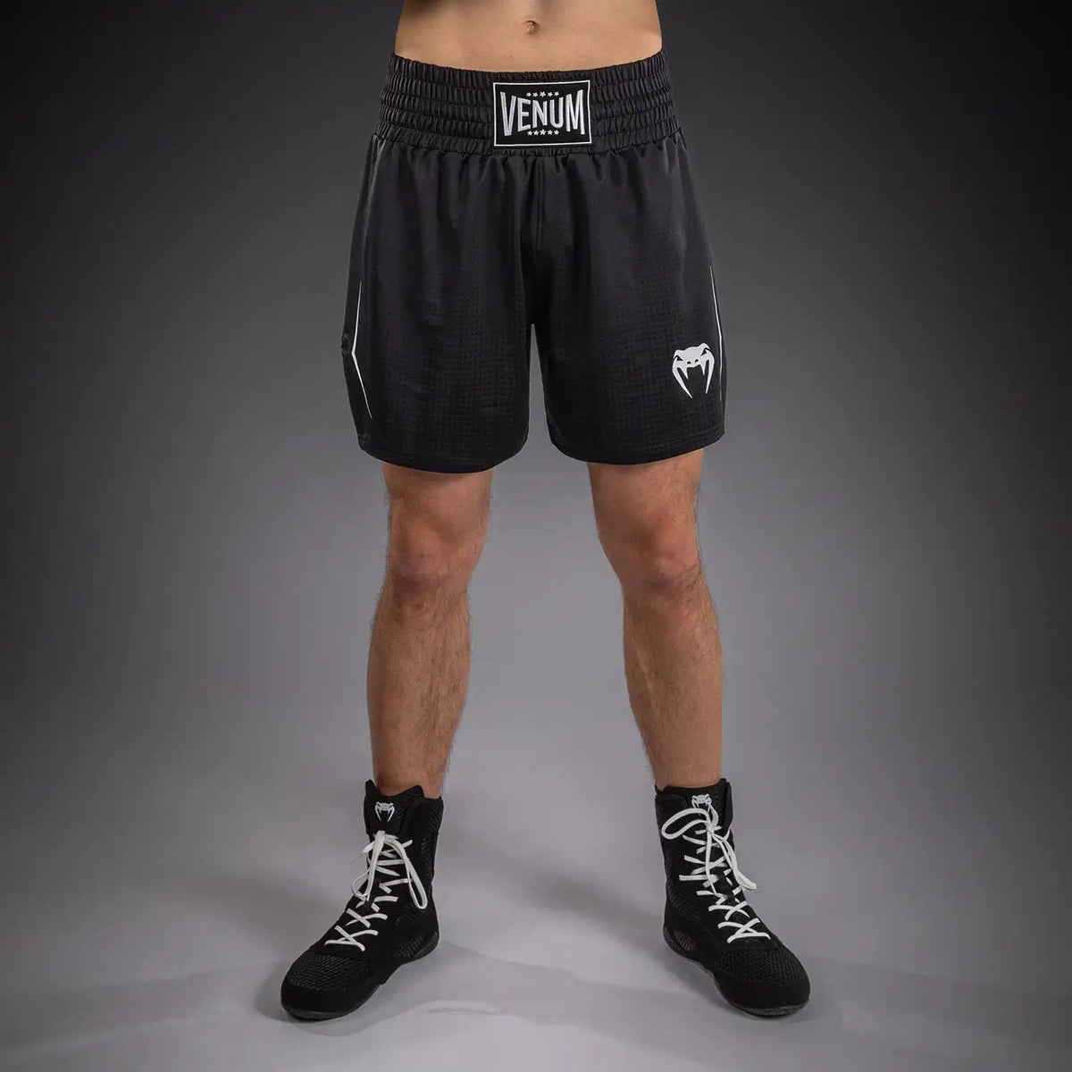 Venum Stealth Boxing Shorts - Black/White