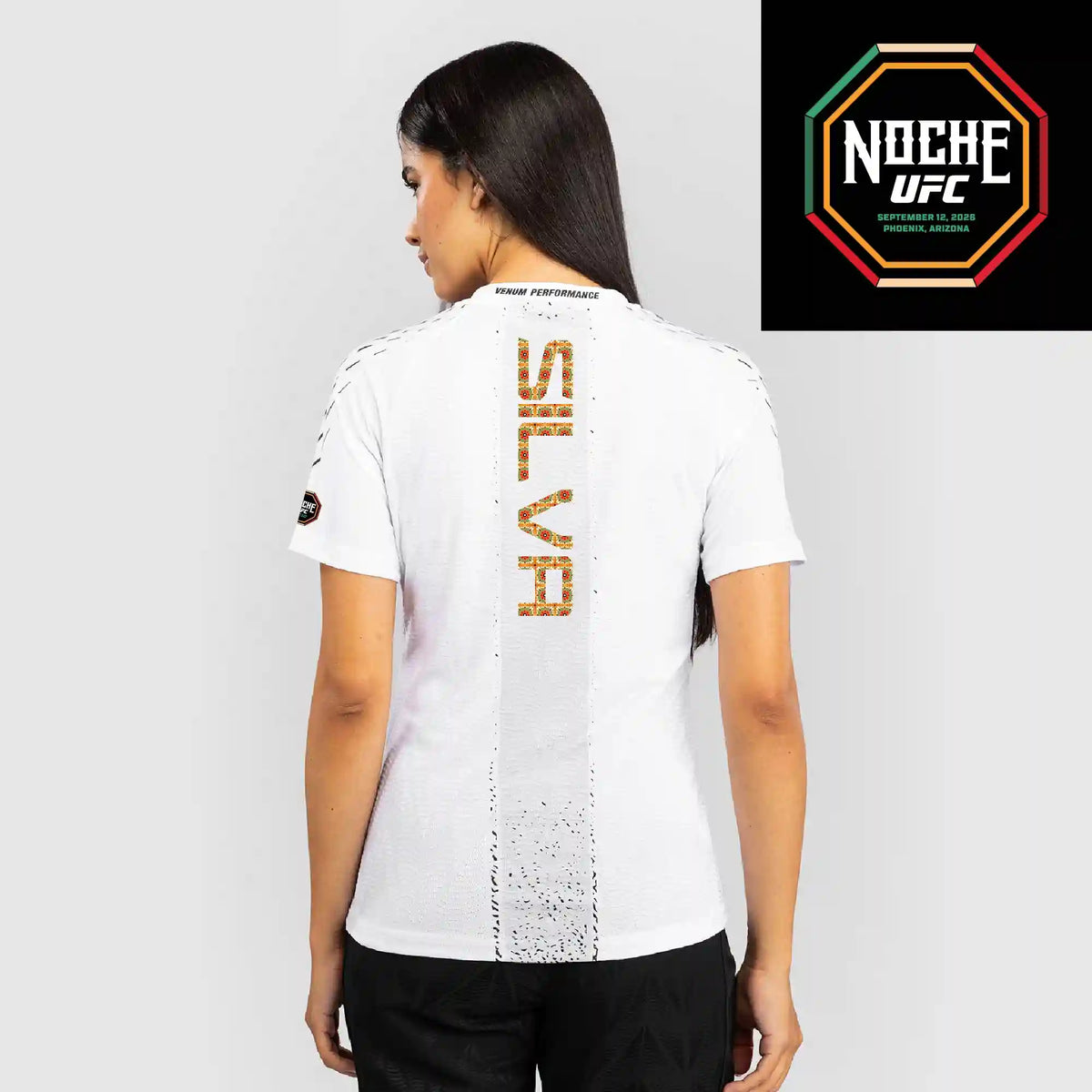 Women's UFC Zenith by Venum White Authentic Noche UFC Fight Night Walkout Jersey - Silva