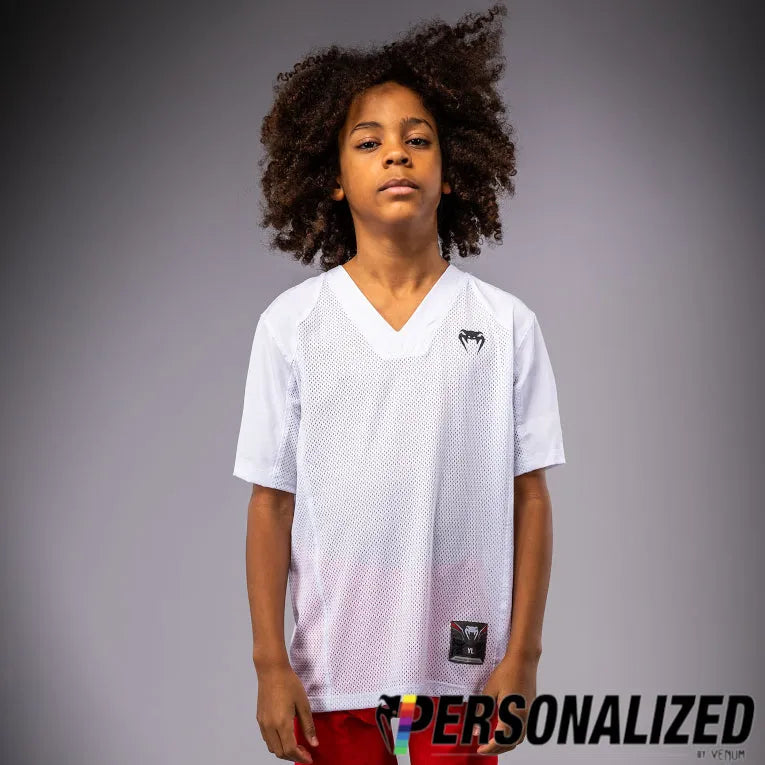 Venum Elite Kids Personalized Football Short Sleeve Jersey - White