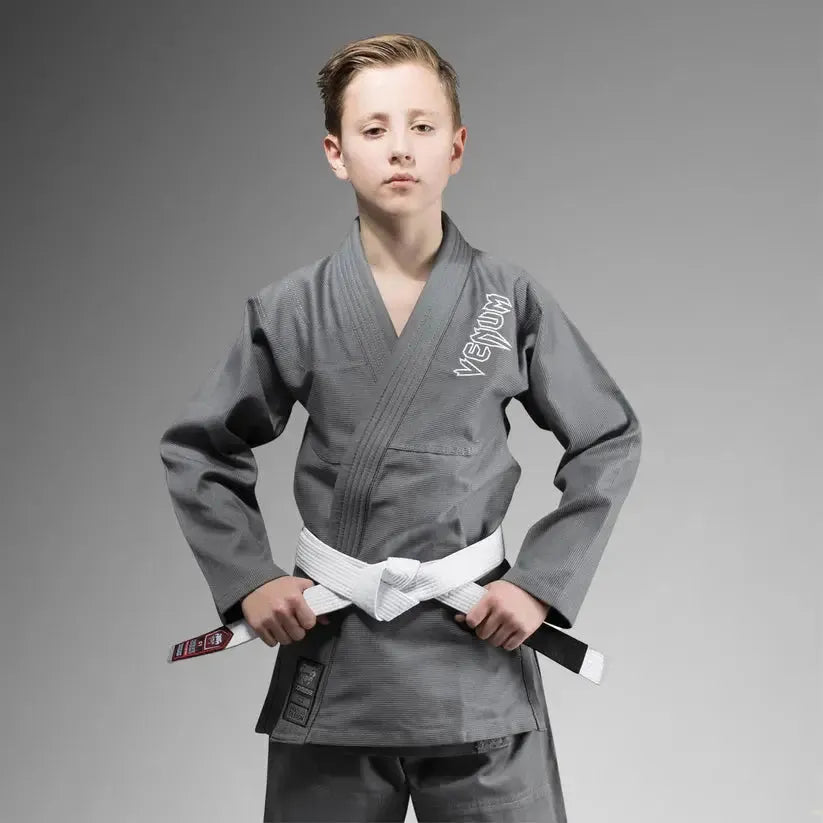 Venum Contender Kids BJJ Gi (Free white belt included) - Grey