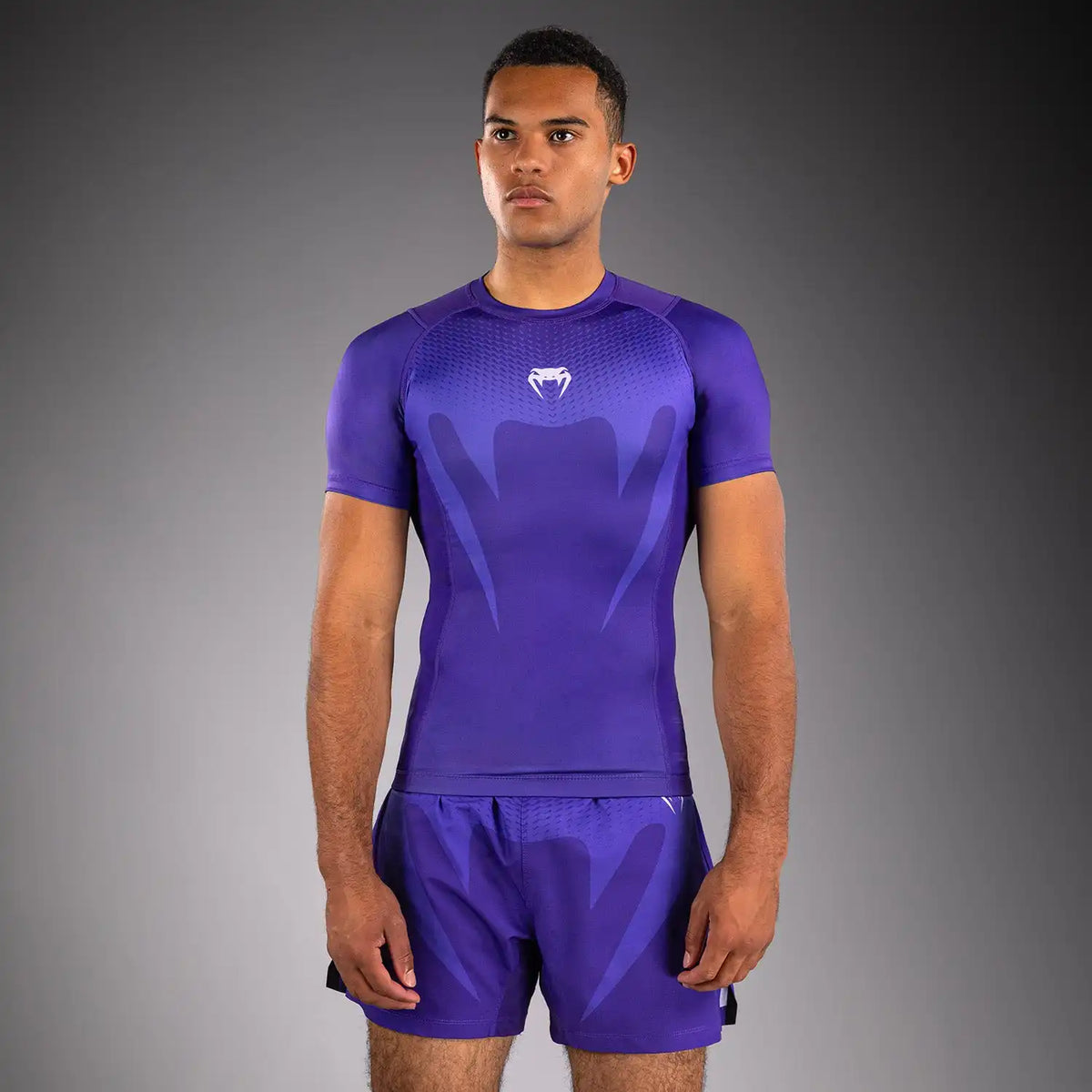 Venum No Gi Short Sleeve Rashguards - Purple