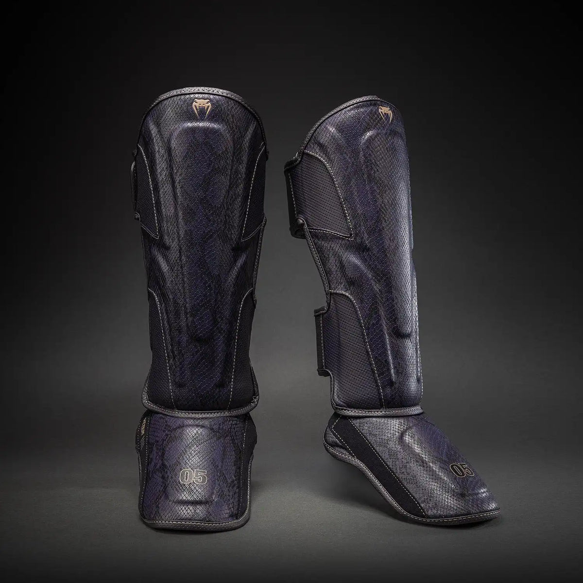 Venum Impact Evo Scales Shin Guards - Dark Purple