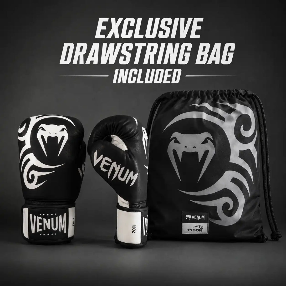 Venum Mike Tyson Replica Boxing Gloves - Deep Black/Optical White