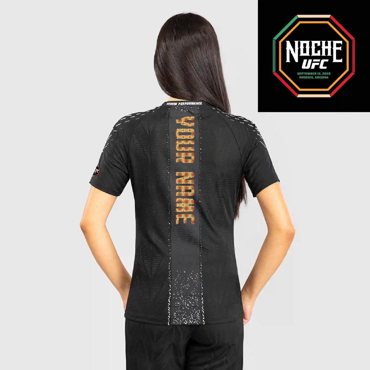 Women's UFC Zenith by Venum Black Authentic Noche UFC Fight Night Walkout Jersey - Personalized