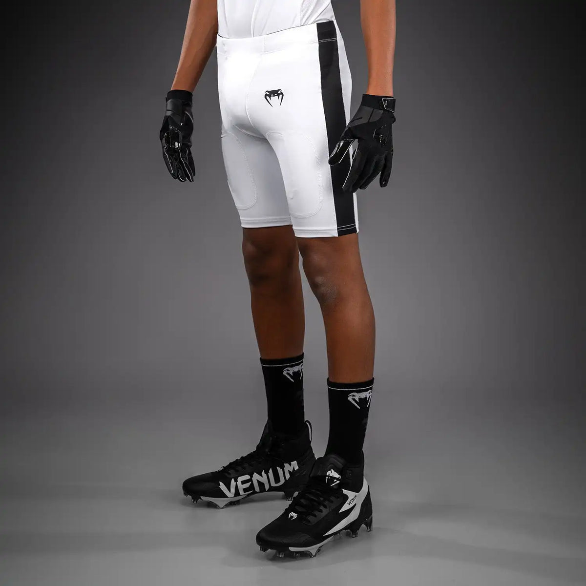 Venum Elite Kids Personalized Football Compression Shorts - White