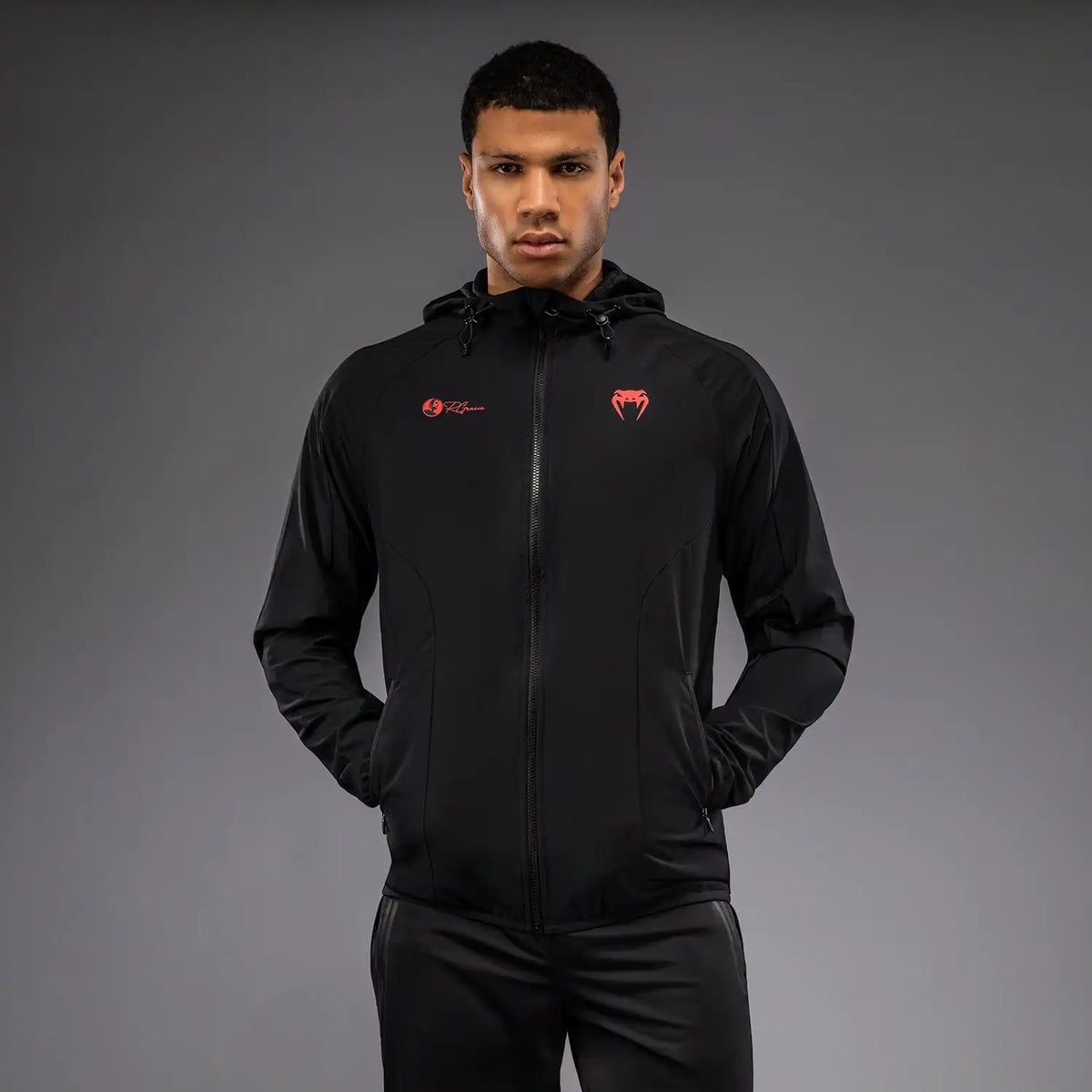 Venum x Roger Gracie Signature Track Jacket - Black/Red