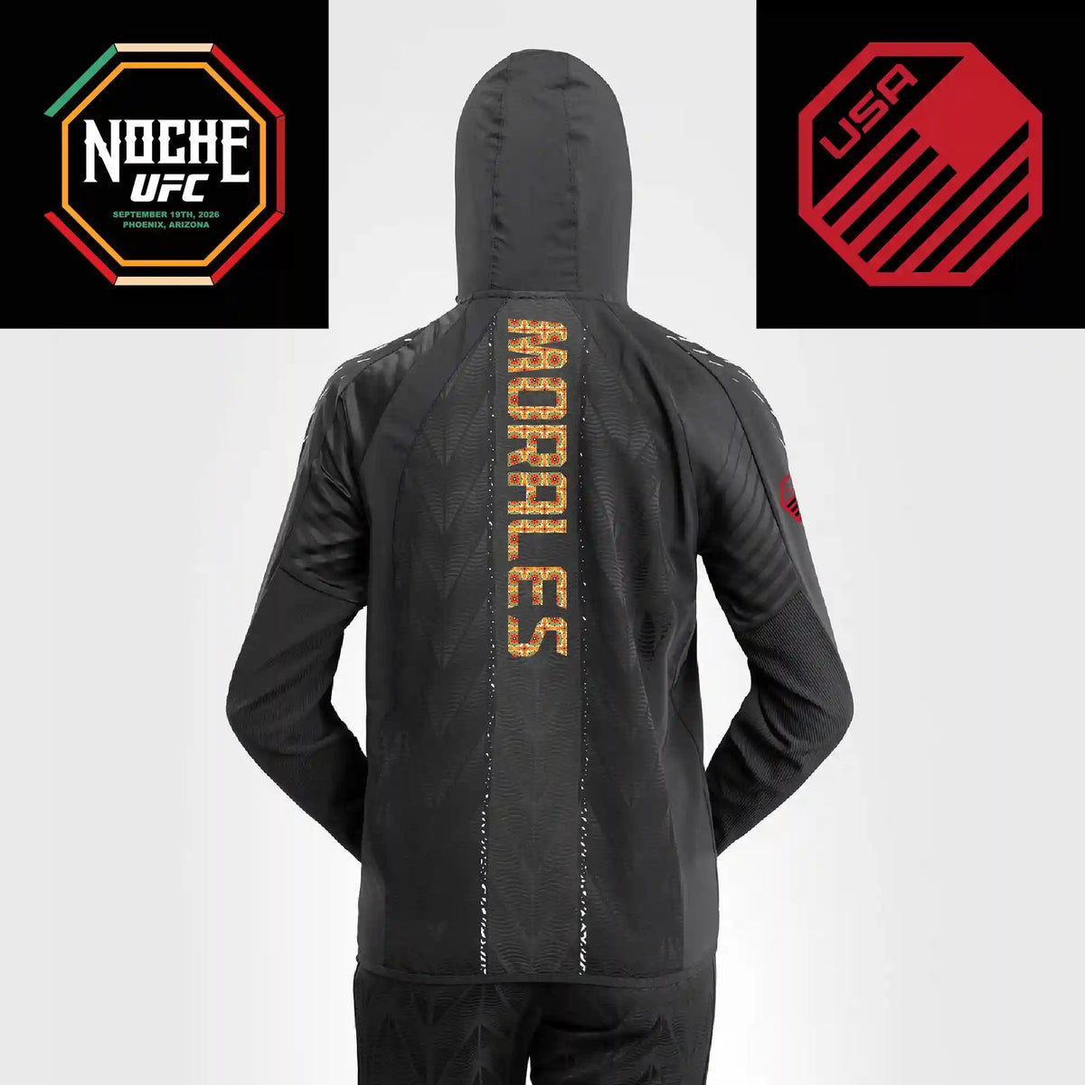 Women's UFC Zenith by Venum Black Authentic Noche UFC Fight Night Walkout Hoodie - Joseph Morales