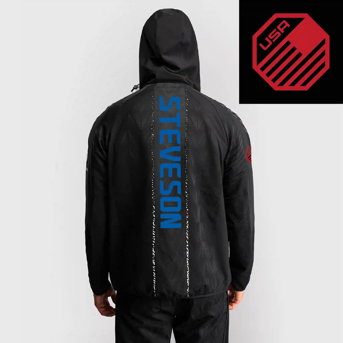 Men's UFC Zenith by Venum Black Authentic Fight Night Walkout Hoodie - Steveson