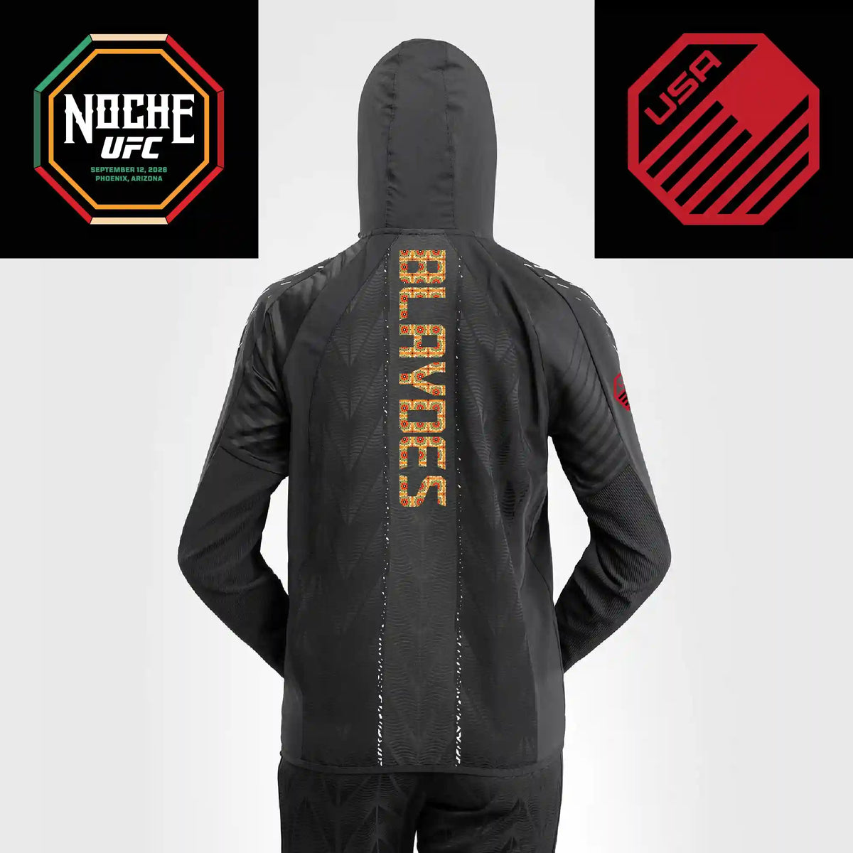Women's UFC Zenith by Venum Black Authentic Noche UFC Fight Night Walkout Hoodie - Blaydes