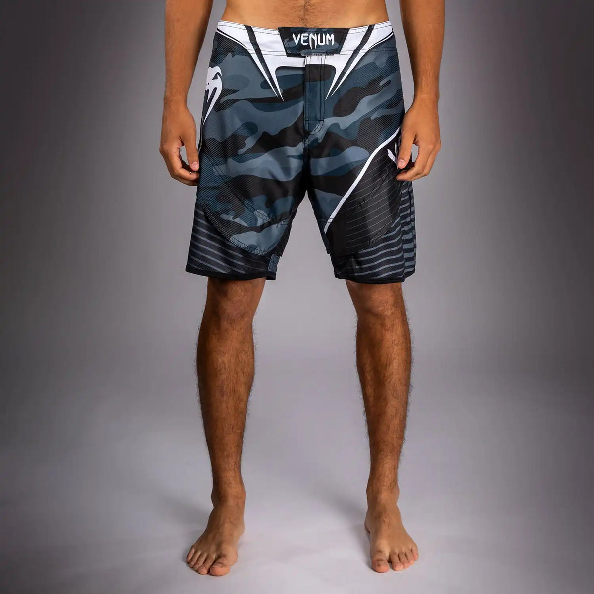 Venum Camo Hero Fight Shorts - Dark Navy/Blue