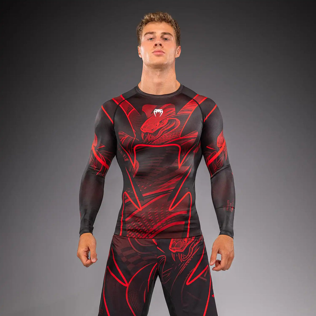 Venum Crimson Viper 2.0 Long Sleeve Rashguard - Black/Red