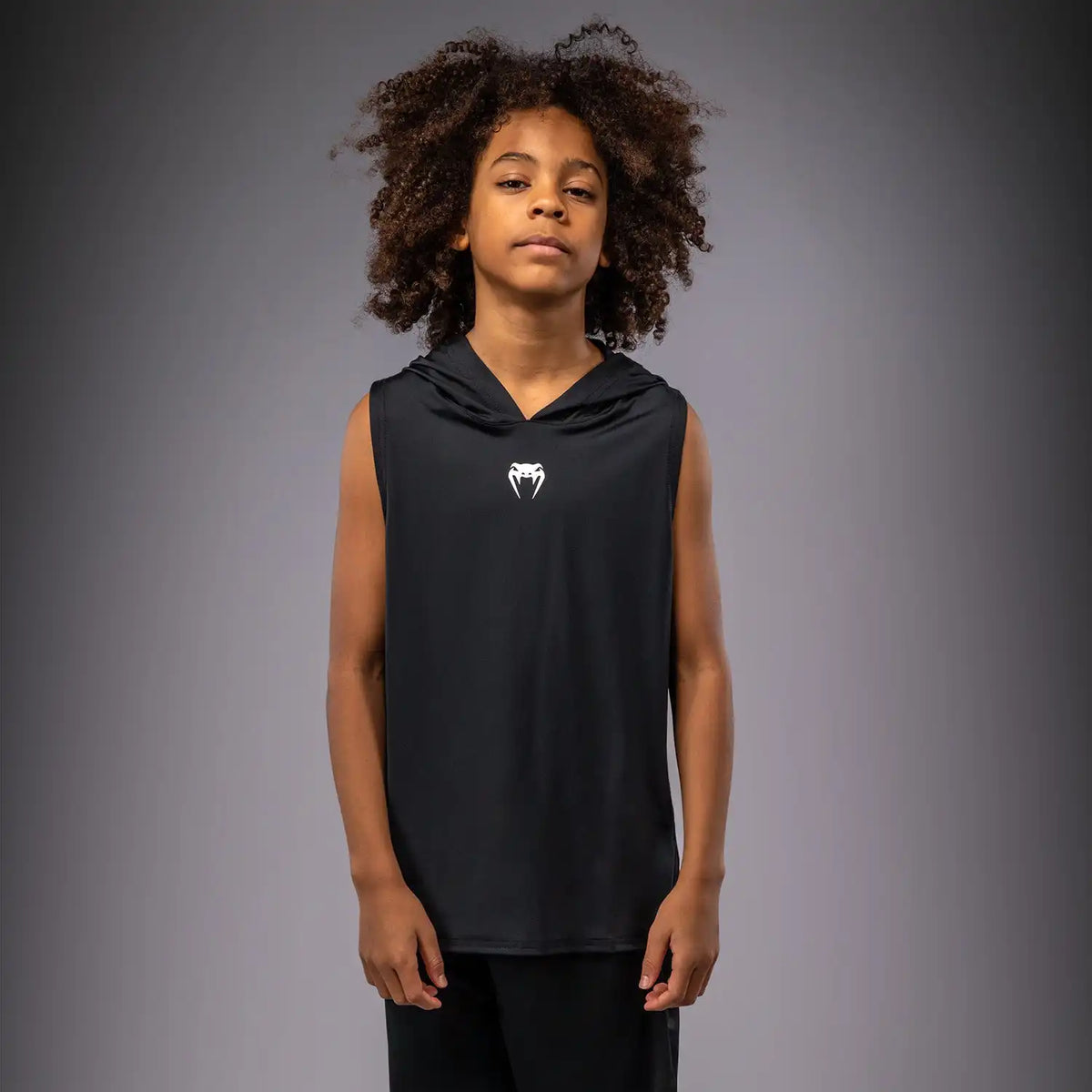 Venum Elite Kids Sleeveless Dry-Tech Hoodie - Black