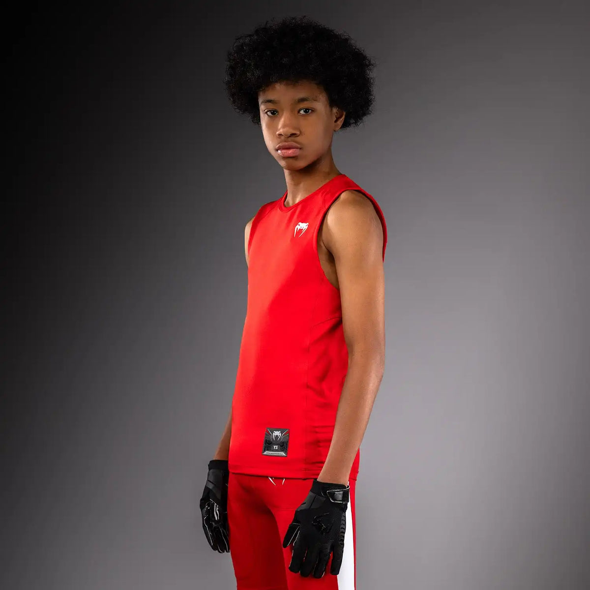 Venum Elite Kids Personalized Football Sleeveless Compression Jersey - Red