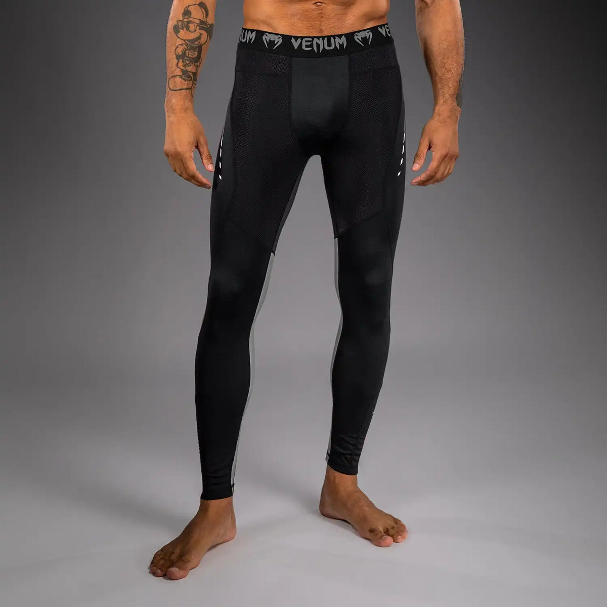 Venum Adrenaline Spats - Black/Silver Grey