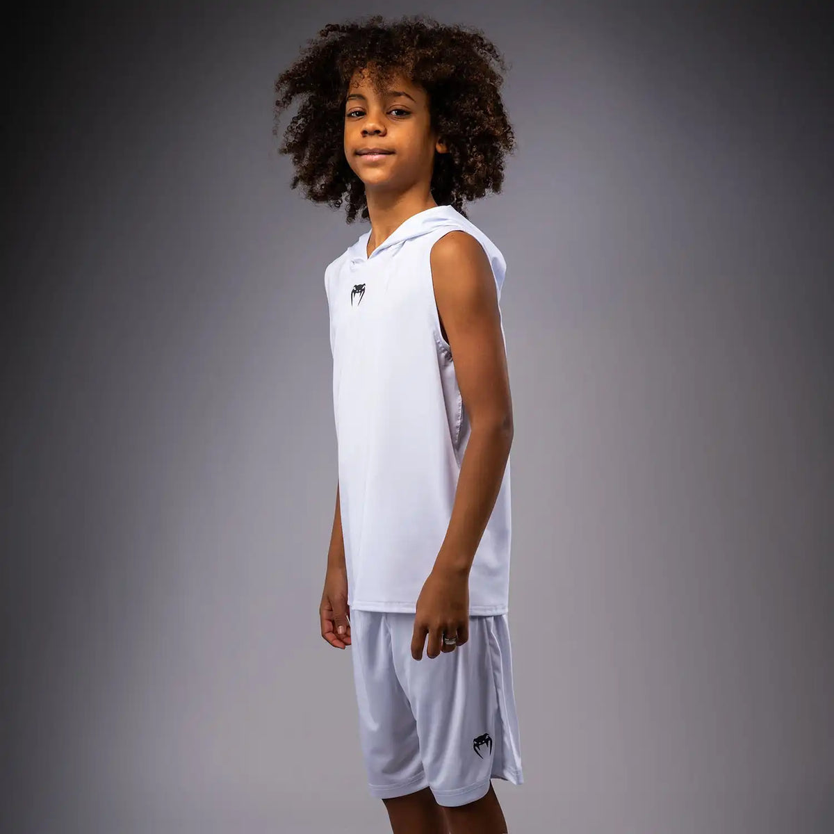 Venum Elite Kids Personalized Sleeveless Dry-Tech Hoodie - White