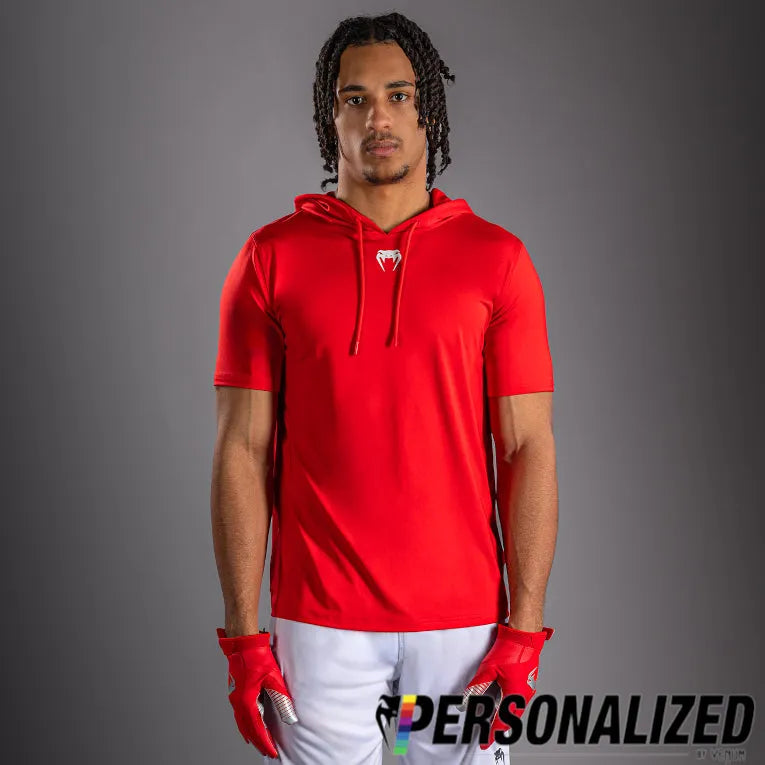 Venum Elite Personalized Short Sleeve Dry-Tech Hoodie - Red