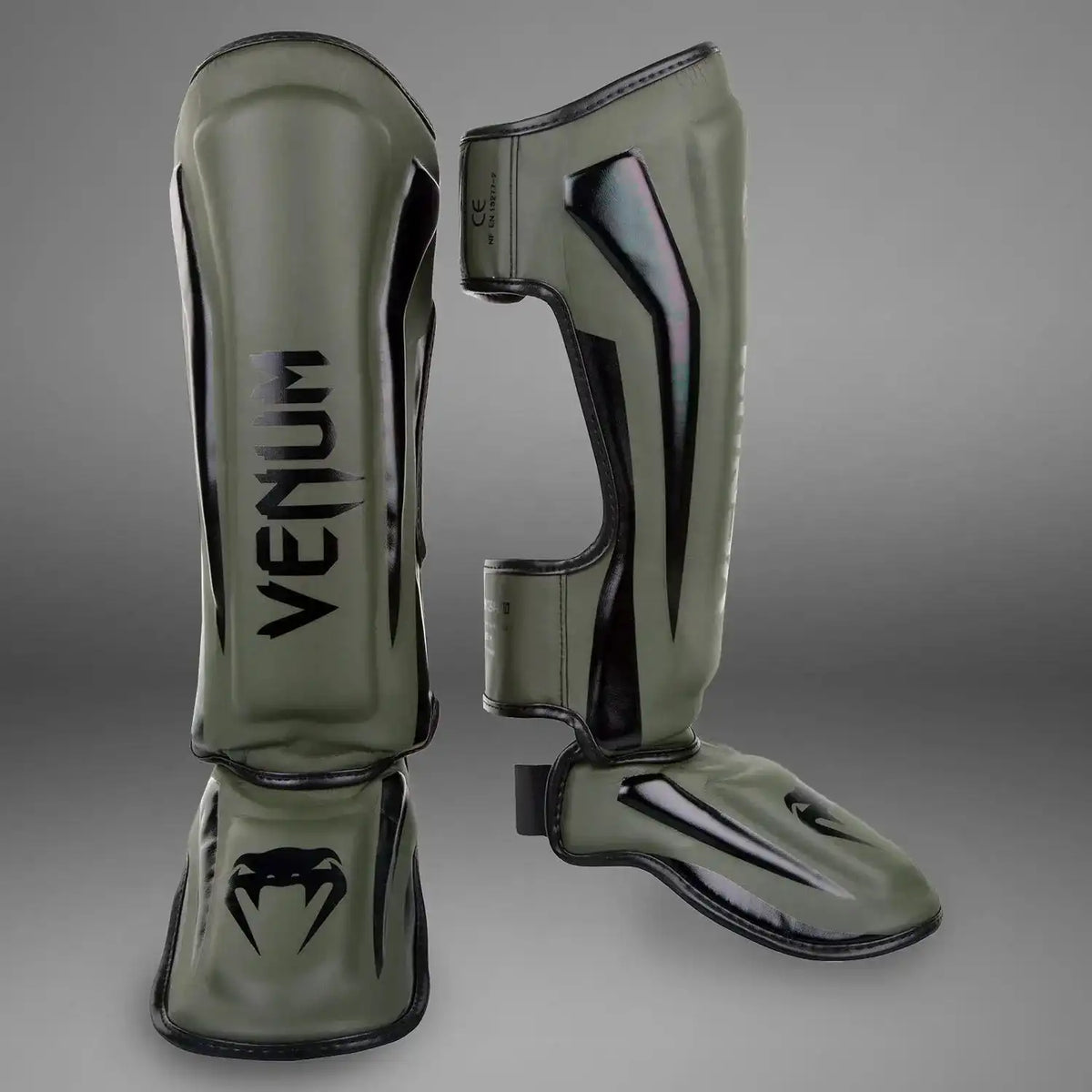 Venum Elite Standup Shin guards - Khaki/Black