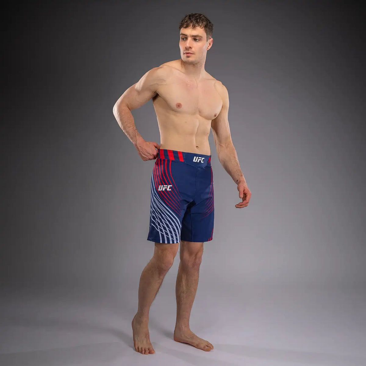 Men's Official UFC Freedom 250 by Venum Blue Authentic Fight Night Long Fit Fight Short