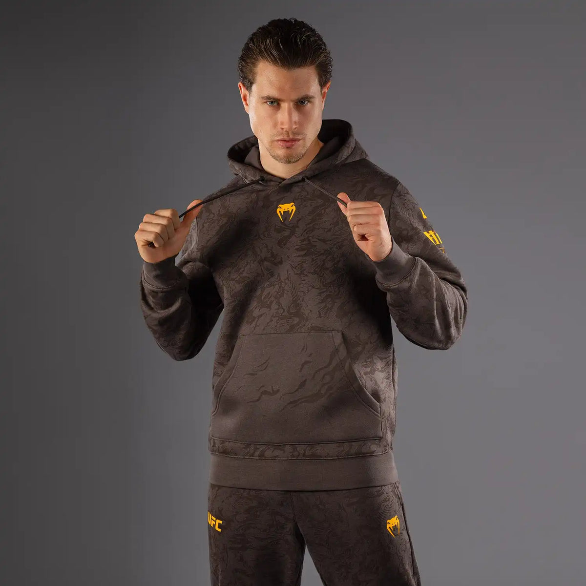 UFC Fusion by Venum Fight Week Men’s Pullover Hoodie - Earthen Brown