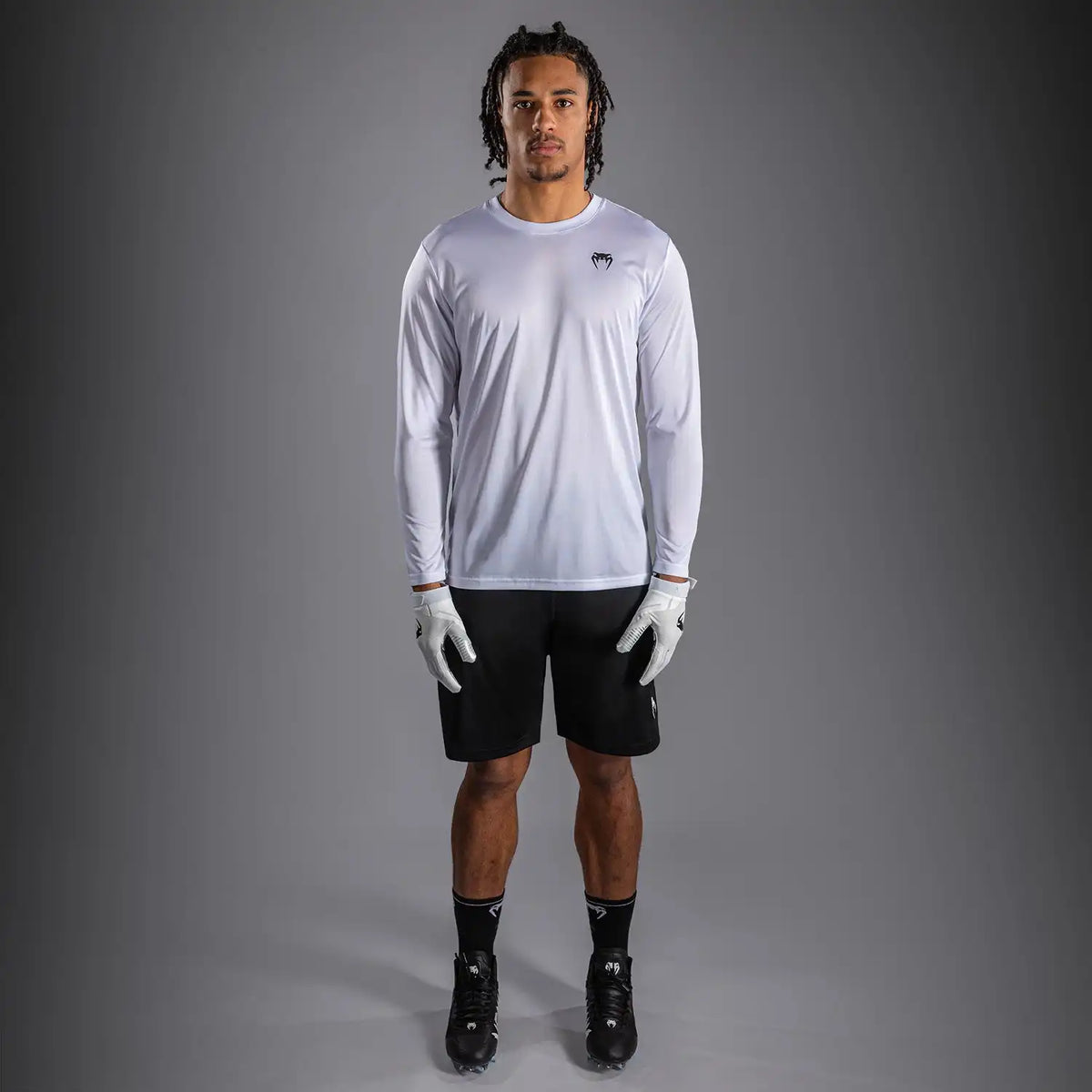 Venum Lineup Performance Long Sleeve T-Shirt - White/Black