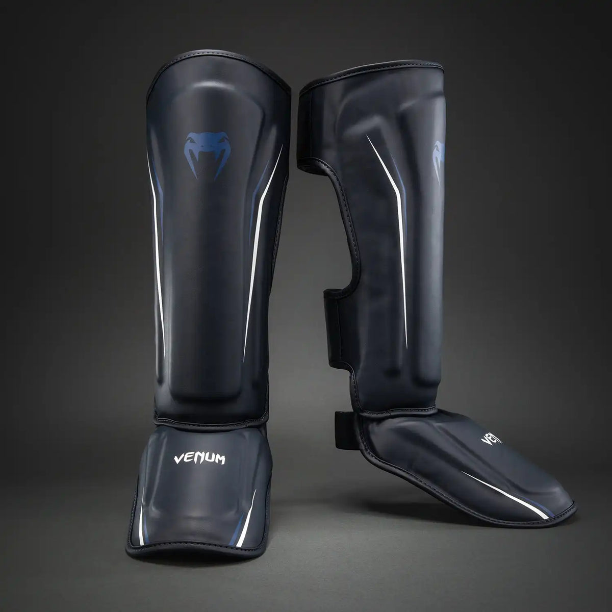 Venum G-Core Shin Guards - Navy Blue/White