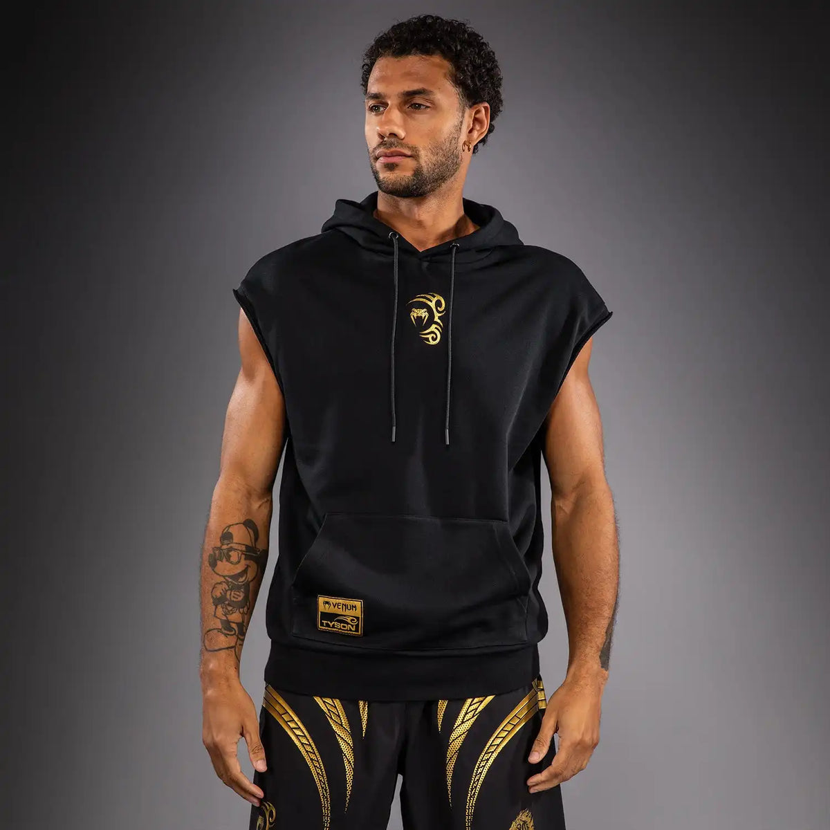 Venum x Mike Tyson Tiger Sleeveless Hoodie - Black/Gold