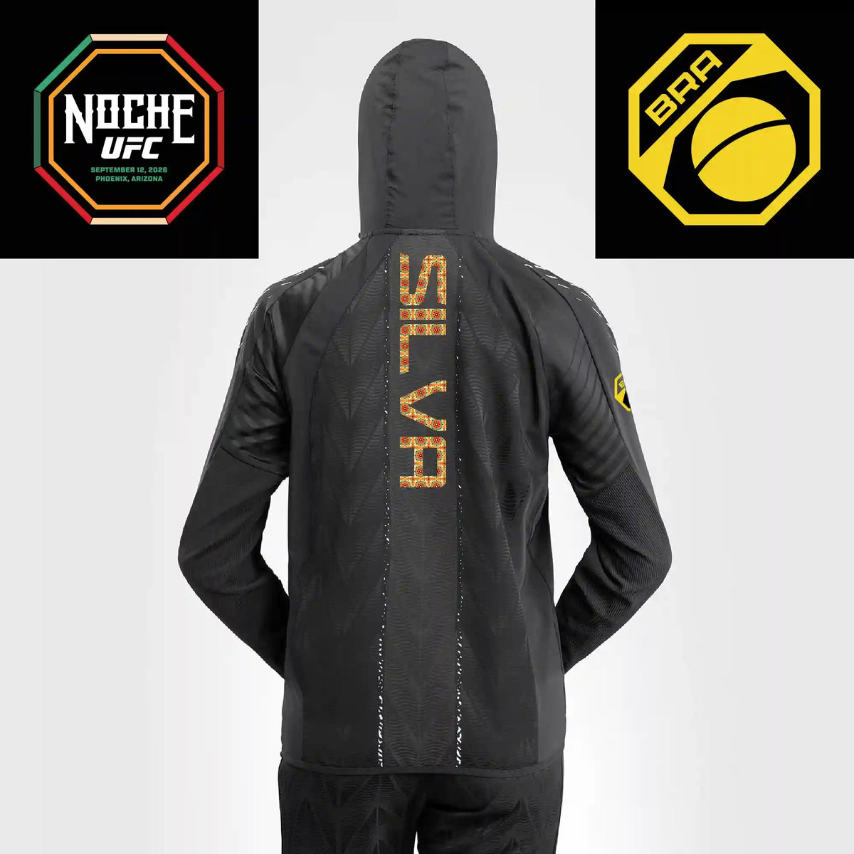 Women's UFC Zenith by Venum Black Authentic Noche UFC Fight Night Walkout Hoodie - Silva