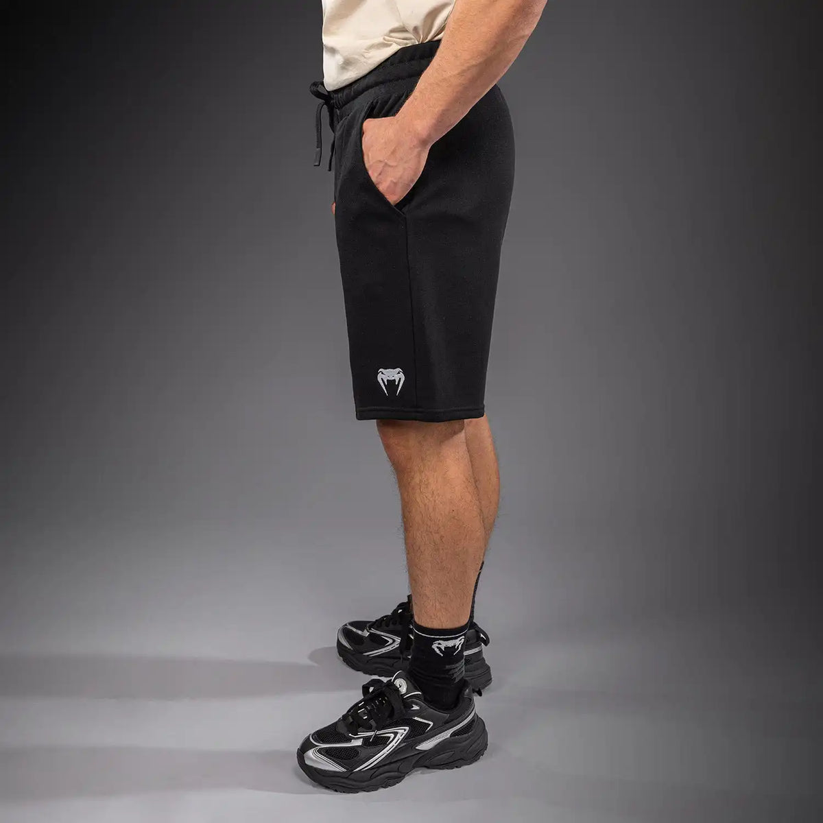 Venum Classic Fleece Cotton Shorts - Black