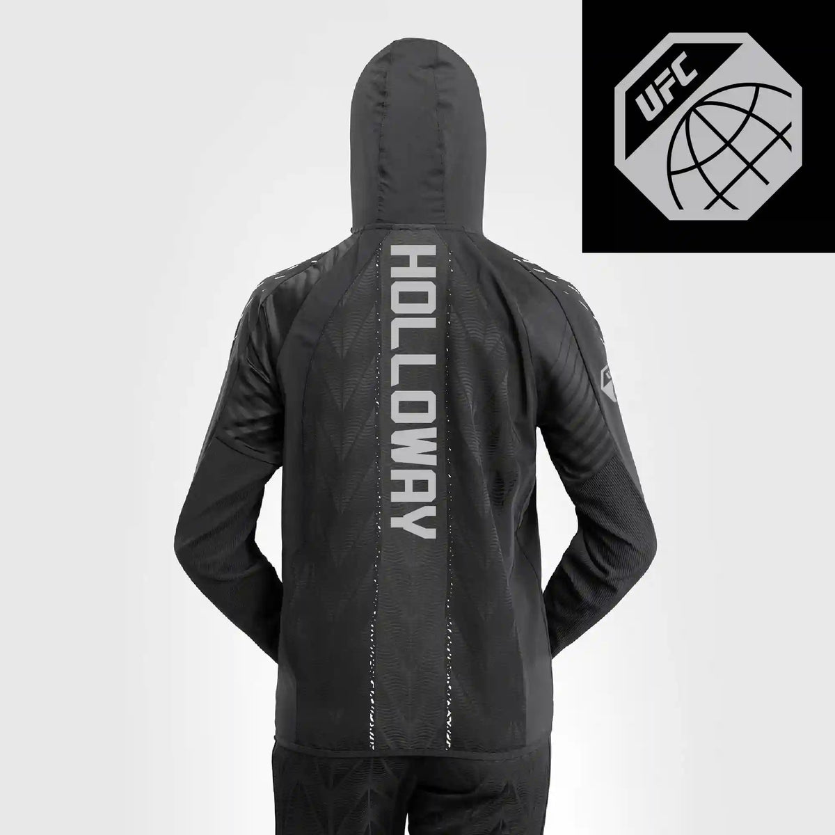 Women's UFC Zenith by Venum Black Authentic Fight Night Walkout Hoodie - Holloway