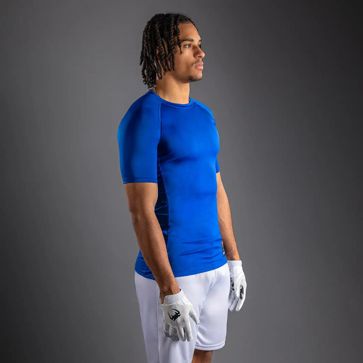 Venum Lineup Half Sleeve Compression Shirt Royal - Blue/White