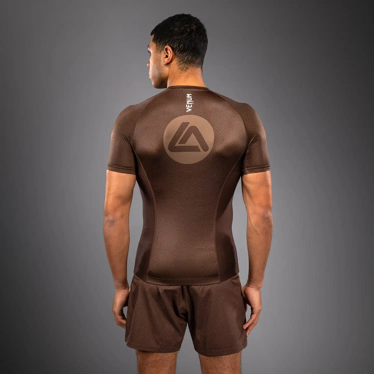Venum x Roger Gracie Academy Short Sleeve Rashguard - Dark Brown